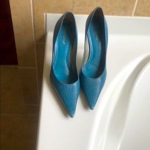BCB Girls Morgan Teal Lizzard print heels